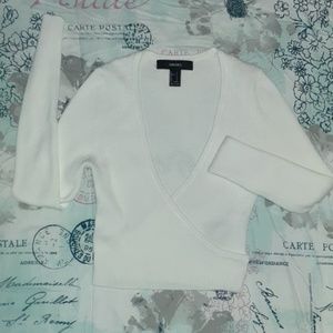 Forever21 small long sleeve top off white